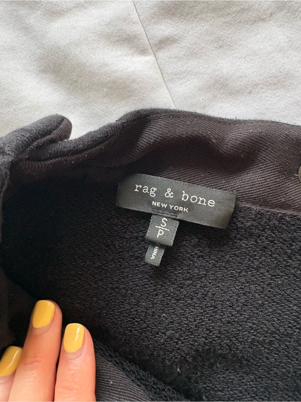 Rag&Bone Black Off-Shoulder Women's Sweatshirt - Picture 3 of 3